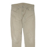LEVI'S Mens Regular Beige Cotton Blend Trousers W33 L34 Zip Closure Classic Fit