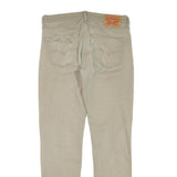 LEVI'S Mens Regular Beige Cotton Blend Trousers W33 L34 Zip Closure Classic Fit