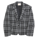 PENDLETON Womens Black & Grey Check Wool Button Jacket M Woven Classic