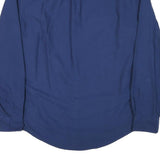 TOMMY HILFIGER Mens Blue Long Sleeve Shirt L Classic Cotton Blend Casual