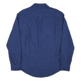 TOMMY HILFIGER Mens Blue Long Sleeve Shirt L Classic Cotton Blend Casual