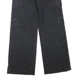 YOUDALLY Womens Black Regular Wide-Leg Denim Jeans Cotton Blend W34 L30 Casual