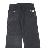 YOUDALLY Womens Black Regular Wide-Leg Denim Jeans Cotton Blend W34 L30 Casual