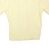 Mens Beige Short Sleeve Polyester Blend Shirt L Button Collar Casual