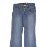 JORDACHE Womens Jeans Blue Regular Flared Denim Medium W30 L31 Button Closure