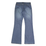 JORDACHE Womens Jeans Blue Regular Flared Denim Medium W30 L31 Button Closure
