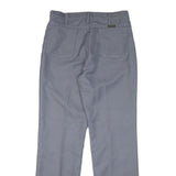 WRANGLER Mens Polyester Blend Blue Regular Straight Trousers W30 L31 Classic Zip