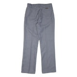 WRANGLER Mens Polyester Blend Blue Regular Straight Trousers W30 L31 Classic Zip