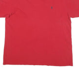 POLO RALPH LAUREN Mens Red Classic T-Shirt XL Short Sleeve V-Neck Cotton Blend