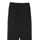 Black Mens Wool Relaxed Straight Trousers W31 L28 Classic Formal Wear