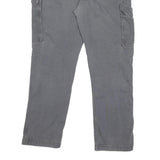 CARHARTT Mens Cotton Blend Grey Regular Cargo Trousers W36 L30 Workwear Casual