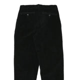 ROUNDTREE AND YORKE Mens Cotton Blend Black Relaxed Trousers W31 L30 Zip Closure