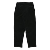 ROUNDTREE AND YORKE Mens Cotton Blend Black Relaxed Trousers W31 L30 Zip Closure