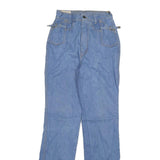 DADDYS MONEY Womens Jeans Blue Regular Straight Denim W24 L31 Buckled Pockets