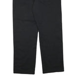 DICKIES Mens Cotton Blend Slim Black Trousers W36 L30 Zip Closure Durable
