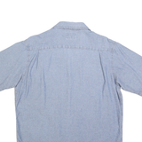WRANGLER Mens Blue Cotton Short Sleeve Shirt M Casual Relaxed Fit Pocket