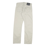 LEVI'S Mens Slim Beige Cotton Blend Slim Straight Trousers W28 L30 Casual Zip