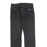 LEVI'S 501 Mens Jeans Black Regular Straight Denim W33 L36 Classic Button Fly