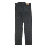 LEVI'S 501 Mens Jeans Black Regular Straight Denim W33 L36 Classic Button Fly