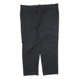 DICKIES Mens Cotton Blend Black Regular Fit Straight Leg Trousers W46 L30