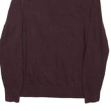 NAUTICA Mens Maroon Half Zip Plain Cotton Blend Jumper S Pullover Cotton Knit