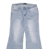 EMP Womens Jeans Blue Relaxed Flared Denim Light W36 L34 Stylish Casual