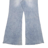 EMP Womens Jeans Blue Relaxed Flared Denim Light W36 L34 Stylish Casual