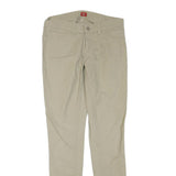 DICKIES Womens Regular Fit Beige Trousers W28 L32 Straight Cotton Blend Zip