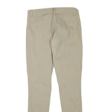 DICKIES Womens Regular Fit Beige Trousers W28 L32 Straight Cotton Blend Zip