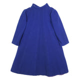 WEIL Womens Blue Wool Button Jacket L Plain Elegant Classic Long Sleeve