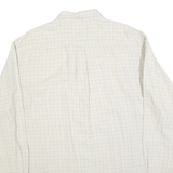NAUTICA Mens White & Blue Check Cotton Blend Shirt XL Classic Button-Down Casual