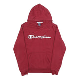 CHAMPION Mens Red Pullover Hoodie S Cotton Blend Casual Sportswear