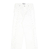 I.AM.GIA Holly Pant Womens White Regular Straight Trousers W25 L33 Side Lace