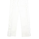 I.AM.GIA Holly Pant Womens White Regular Straight Trousers W25 L33 Side Lace