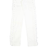 I.AM.GIA Holly Pant Womens White Regular Straight Trousers W25 L33 Side Lace