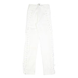 I.AM.GIA Holly Pant Womens White Regular Straight Trousers W25 L33 Side Lace