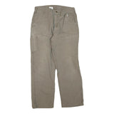 CARHARTT Womens Regular Fit Beige Cotton Blend Trousers W34 L30 Workwear Zip