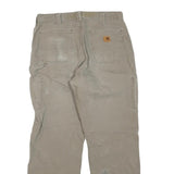 CARHARTT Womens Regular Fit Beige Cotton Blend Trousers W34 L30 Workwear Zip