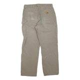 CARHARTT Womens Regular Fit Beige Cotton Blend Trousers W34 L30 Workwear Zip