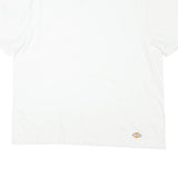 DICKIES Mens White Classic T-Shirt L Short Sleeve Crew Neck Plain Essential
