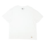 DICKIES Mens White Classic T-Shirt L Short Sleeve Crew Neck Plain Essential