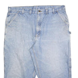 CARHARTT Mens Relaxed Blue Denim Light W44 L23 Workwear Zip Shorts
