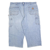 CARHARTT Mens Relaxed Blue Denim Light W44 L23 Workwear Zip Shorts