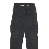 CARHARTT Mens Cotton Blend Black Regular Cargo Trousers W29 L32 Workwear Utility