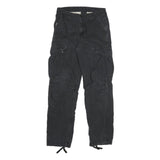 CARHARTT Mens Cotton Blend Black Regular Cargo Trousers W29 L32 Workwear Utility