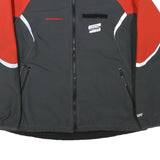 MAMMUT Womens Grey & Red Outdoor Jacket 2XL Polyester Blend Zip Windstopper