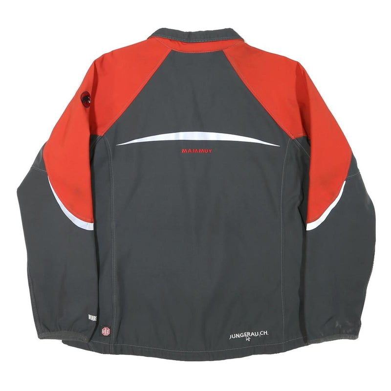 MAMMUT Womens Grey & Red Outdoor Jacket 2XL Polyester Blend Zip Windstopper