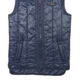 BARBOUR Womens Navy Blue Quilted Jacket S Polyester Blend Sleeveless Zip Up