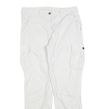 SALEWA Womens Polyester Blend White Regular Straight Trousers W30 L30