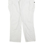 SALEWA Womens Polyester Blend White Regular Straight Trousers W30 L30